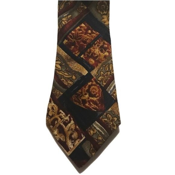 Ermenegildo Zegna Classic Tie Blue Burgundy Gold - 58” - Picture 6 of 6